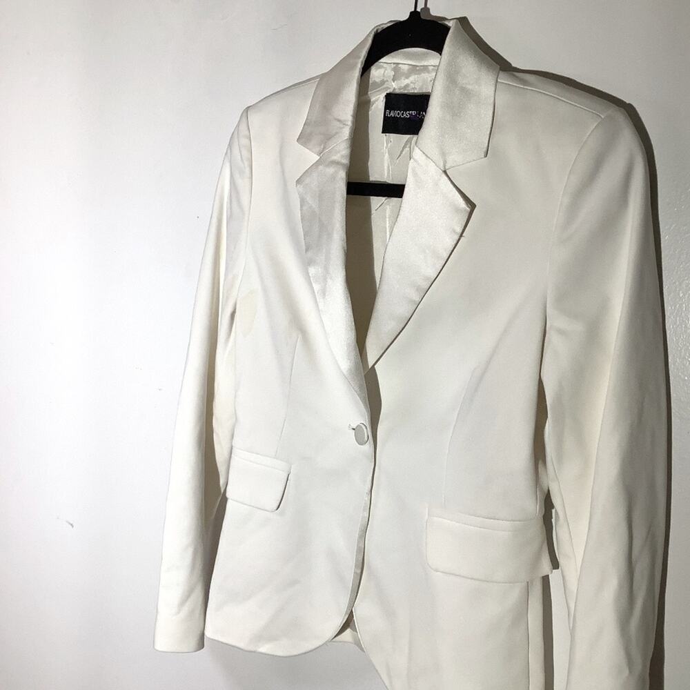 Luxury white Blazer Flavio Castellani